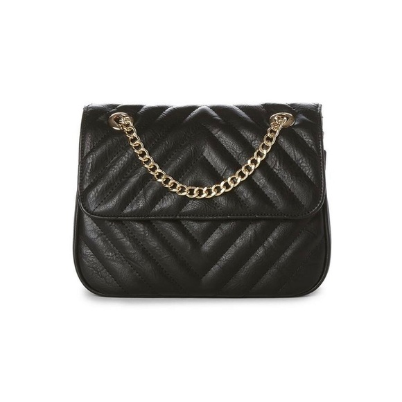 Jeane & Jax Black Vegan Leather Quilted bag - Picture 3 of 6